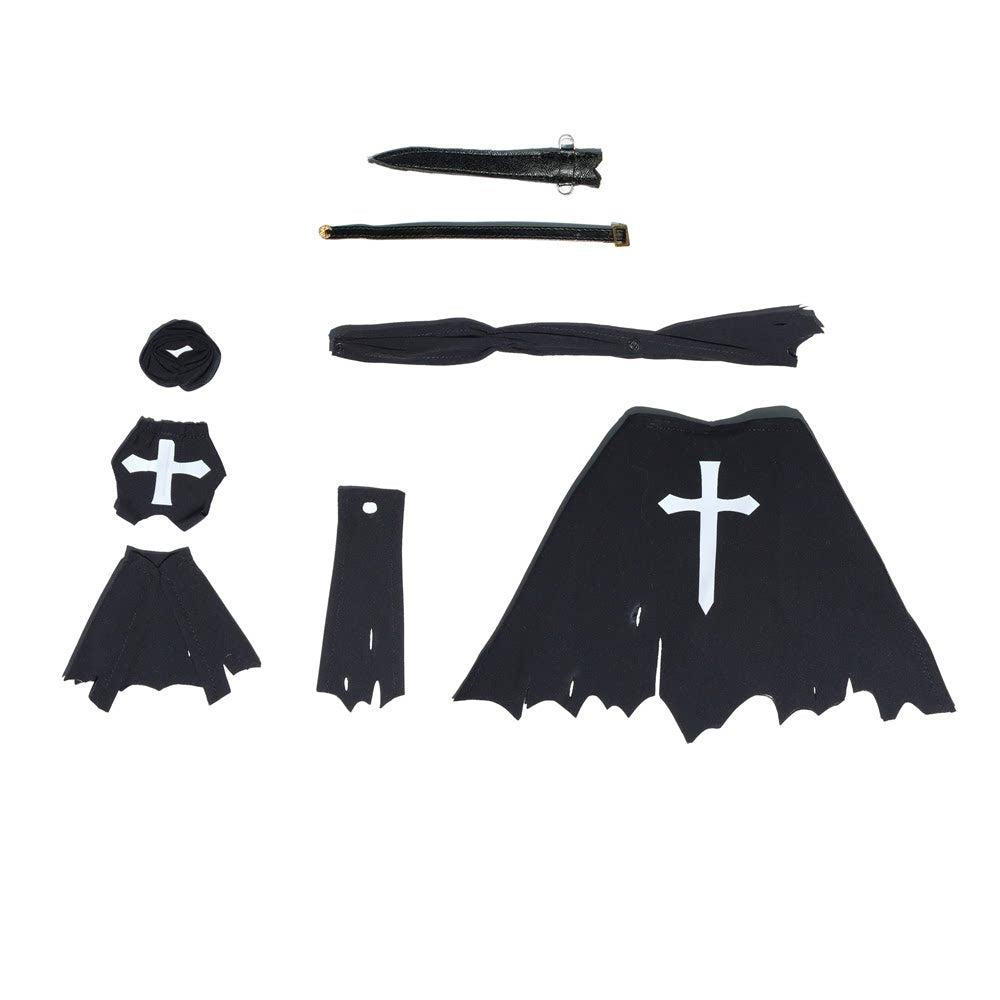 Replacement Cape for 6 Inch Action Figure, Soft Goods Cloak for Black Knight Hero