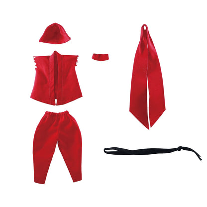 Replacement Cape for 1/12 Action Figure, Soft Goods Cloak for Ryu Hayabusa Ninja Gaiden 2 Red