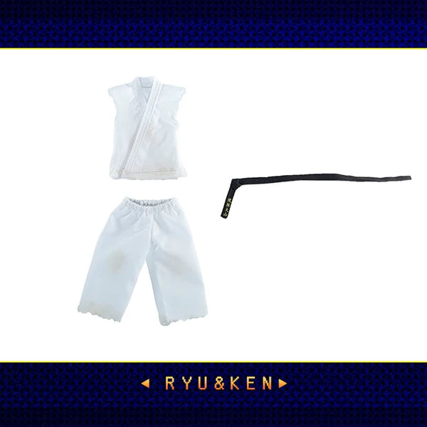 Replacement Cloth Set for 1/12 Action Figure, Soft Goods Gi Outfit for Ryu Ken Street Fighter II
