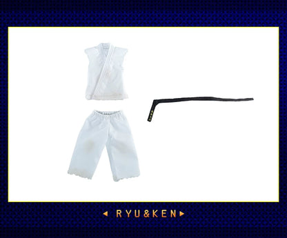 Replacement Cloth Set for 1/12 Action Figure, Soft Goods Gi Outfit for Ryu Ken Street Fighter II