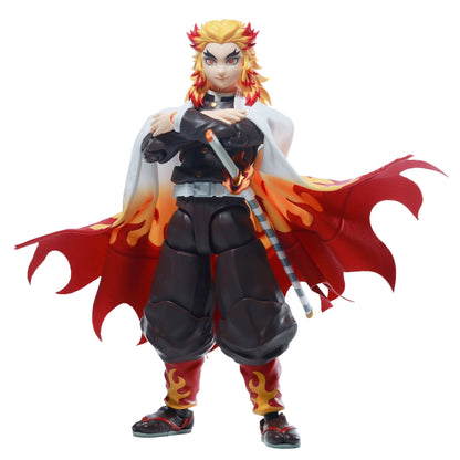Replacement Haori for 1/12 Action Figure, Soft Goods Cloak for Kyojuro Rengoku Demon Slayer