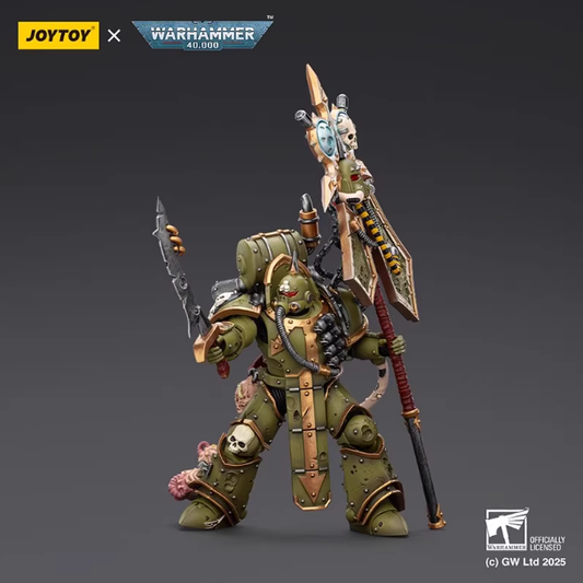 Pre-order Death Guard Plague Marine Icon bearer with Boltgun and Plague knife