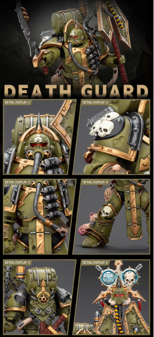 Pre-order Death Guard Plague Marine Icon bearer with Boltgun and Plague knife