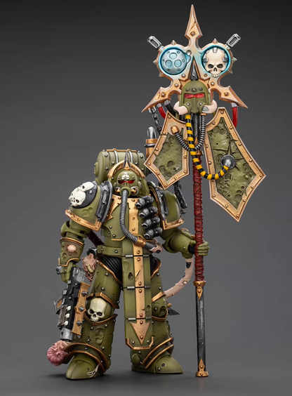 Pre-order Death Guard Plague Marine Icon bearer with Boltgun and Plague knife