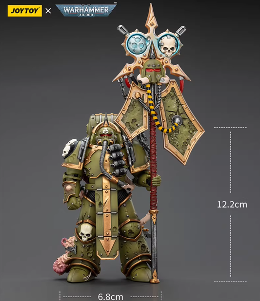 Death Guard Plague Marine Icon bearer with Boltgun and Plague knife