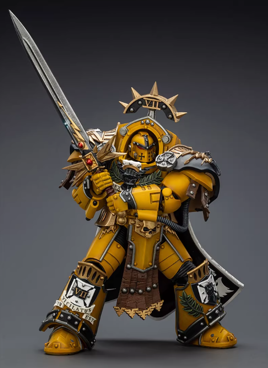 Pre-sale Imperial Fists Legion Praetor in Tartaros Terminator Armour with Power Sword and Vigil Storm Shield