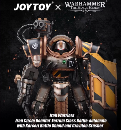 Pre-order Iron Warriors Iron Circle Domitar-Ferrum Class Battle-automata  with Karceri Battle Shield and Graviton Crusher