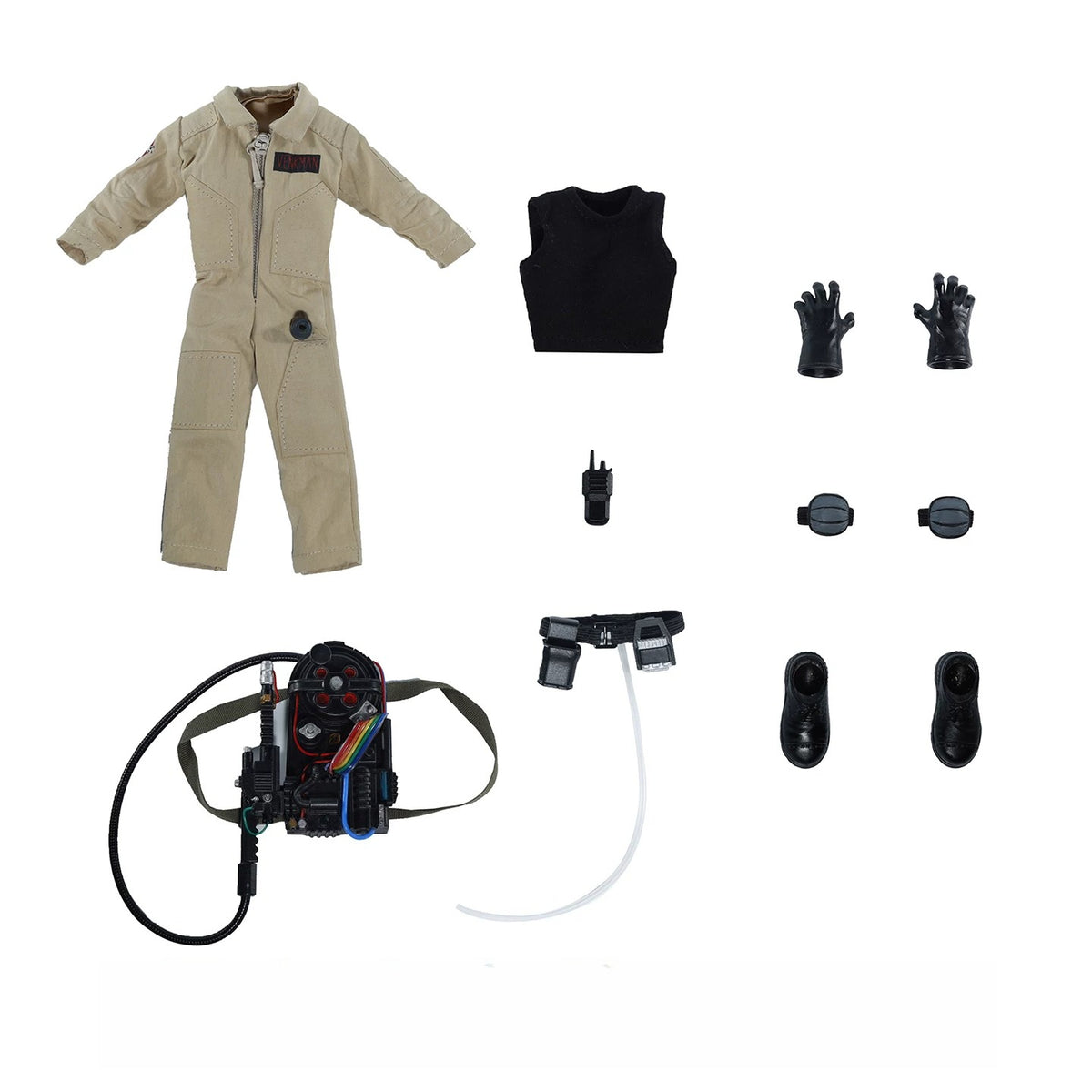 Replacement Cloth Set for 1/12 Action Figure, Ghostbusters Style Costume for Skeleton