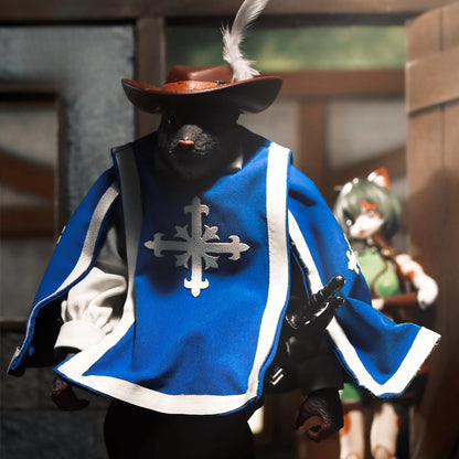 Replacement Cape for 1/12 Action Figure, Soft Goods Cloak for Rat King Musketeer