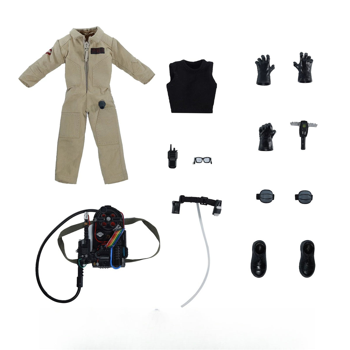 Replacement Cloth Set for 1/12 Action Figure, Ghostbusters Style Costume for Skeleton