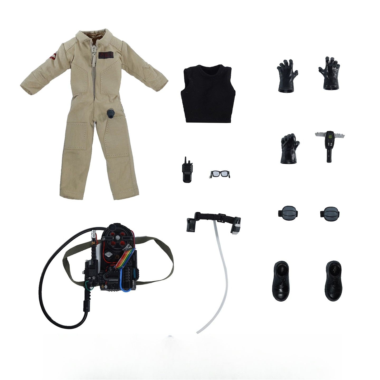 Replacement Cloth Set for 1/12 Action Figure, Ghostbusters Style Costume for Skeleton