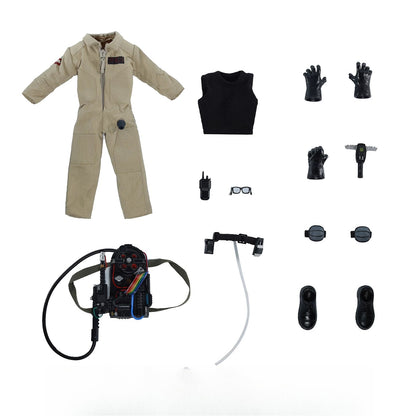 Replacement Cloth Set for 1/12 Action Figure, Ghostbusters Style Costume for Skeleton