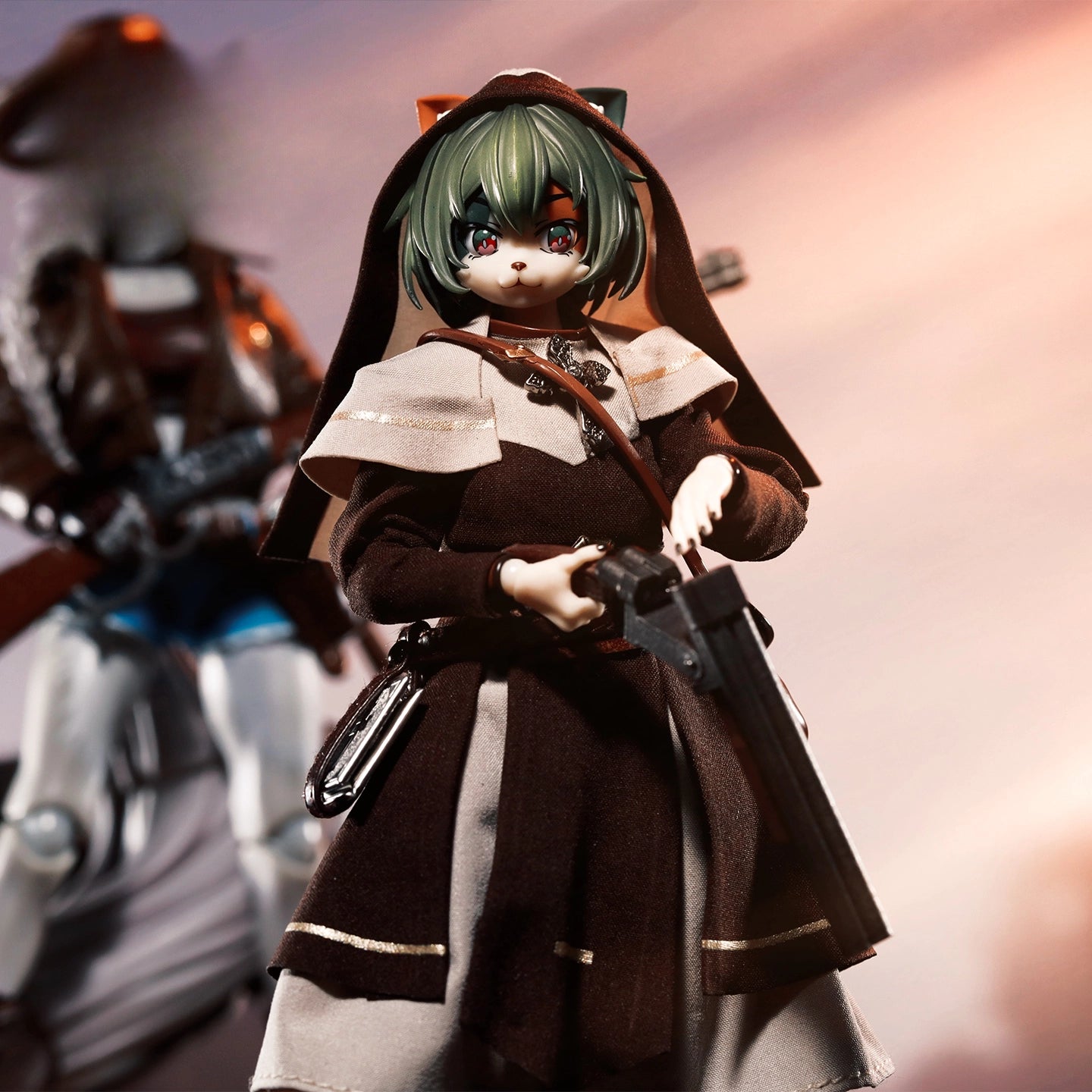 Replacement Cloth Set for 1/12 Action Figure, Soft Goods Priestess Outfit for Tonia Calico Cat