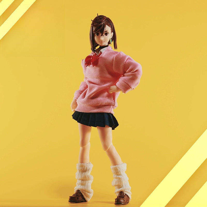 Replacement School Uniform Set for 1/12 Action Figure, Soft Goods Outfit for Momo Ayase Dandadan