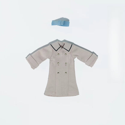 Replacement Winter Coat for 1/12 Action Figure, Soft Goods Outfit for Fern Frieren with Suitcase