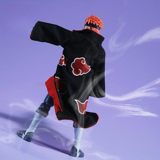 Replacement Cloak for 1/12 Action Figure, Soft Goods Robe for Pain Naruto Akatsuki