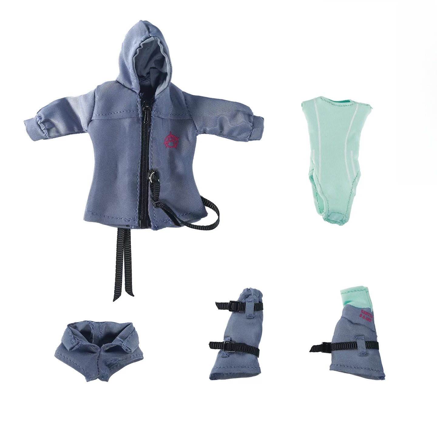 Replacement Soft Goods Set for 1/12 Action Figure, Custom Cloth Outfit for Gun Girl 6.5 Inch Figure