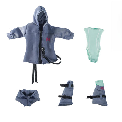 Replacement Soft Goods Set for 1/12 Action Figure, Custom Cloth Outfit for Gun Girl 6.5 Inch Figure