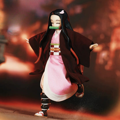 Replacement Haori & Skirt Set for 1/12 Action Figure, Soft Goods Outfit for Nezuko Kamado Demon Slayer