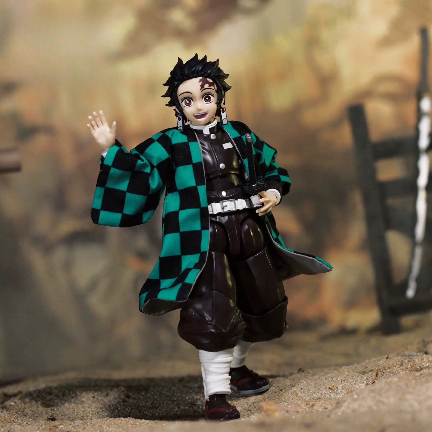 Replacement Haori for 1/12 Action Figure, Soft Goods Cloak for Tanjiro Kamado Demon Slayer