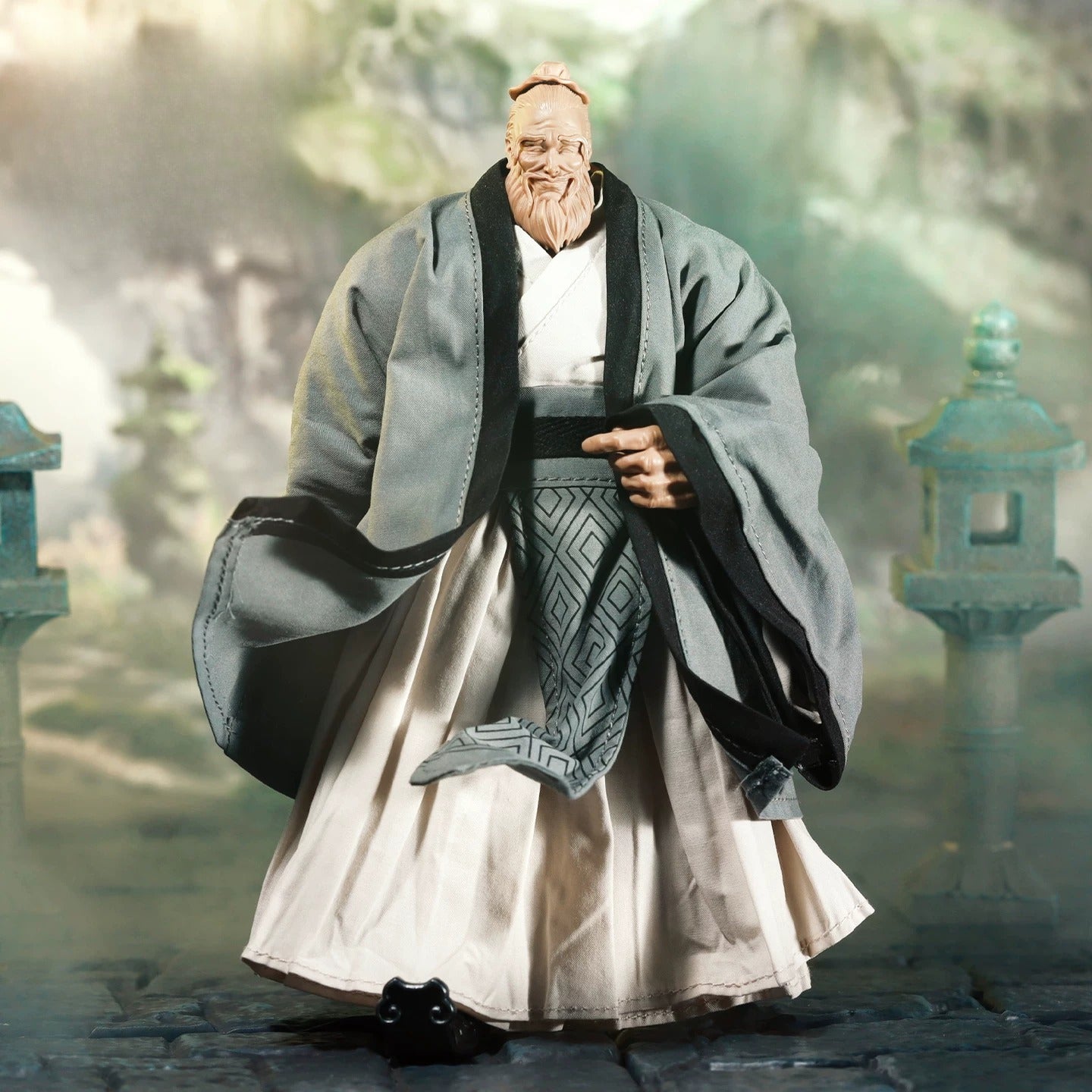 Replacement Robe Set for 1/12 Action Figure, Soft Goods Confucius Outfit for Big Guy 7 Inch