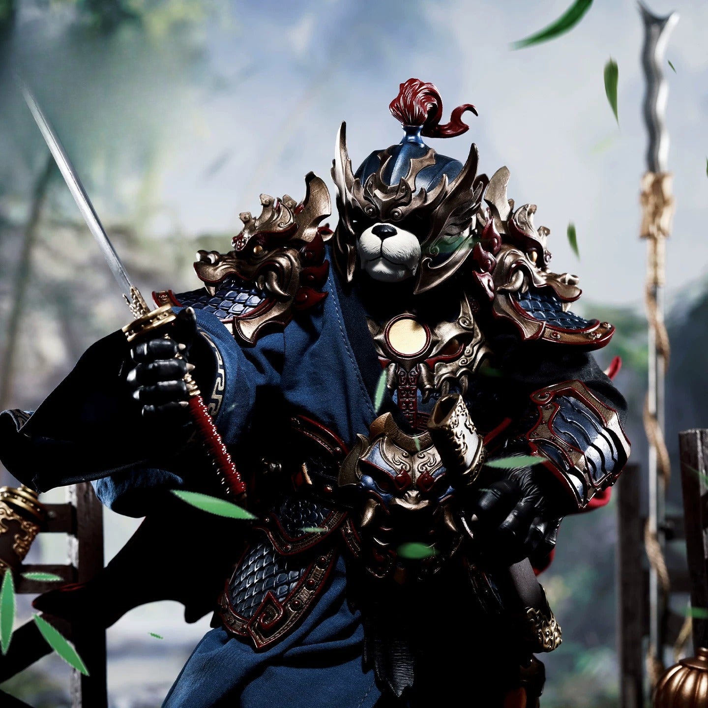Replacement Cape Set for 7 Inch Action Figure, Chinese Style Cloak for Panda General Wu Qinglong