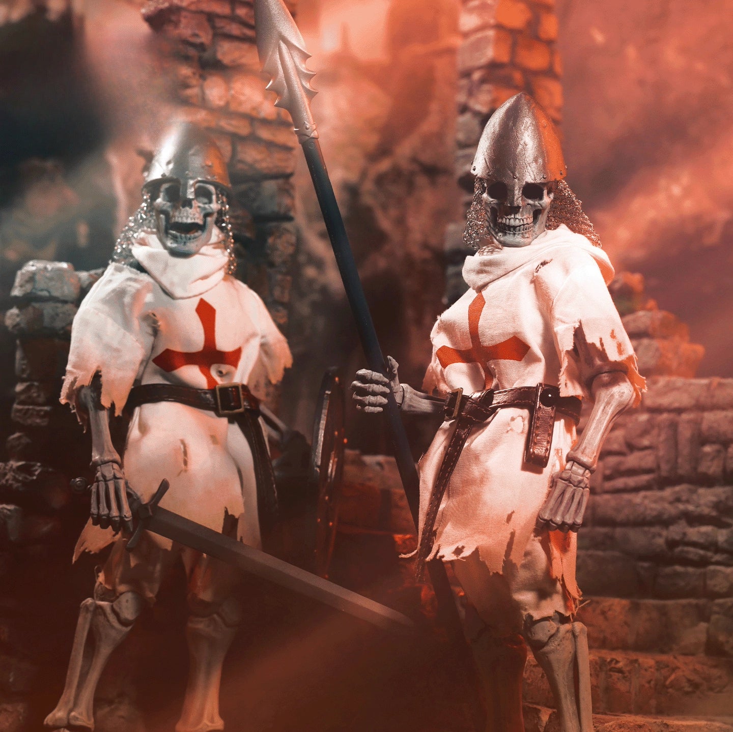 Replacement Cloth Set for 1/12 Action Figure, Soft Goods Costume for Skeleton Crusader 2.0