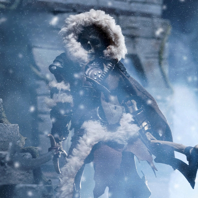 Replacement Cape Set for 1/12 Action Figure, Snow Damaged Cloak for Skeleton