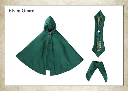 Replacement Cape for 6-7 Inch Action Figure, Soft Goods Cloak for Elven Guard