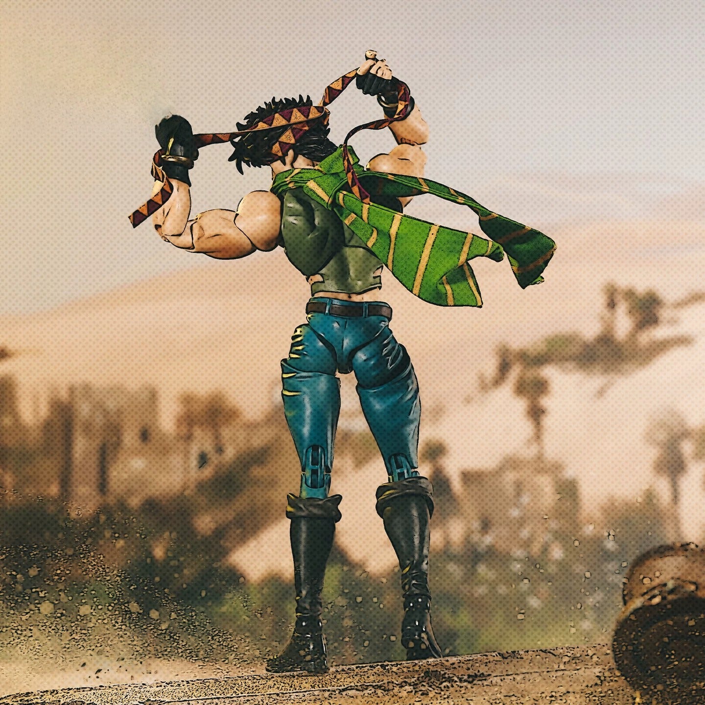 Replacement Scarf for 1/12 Action Figure, Soft Goods Headband for Joseph Joestar JoJo