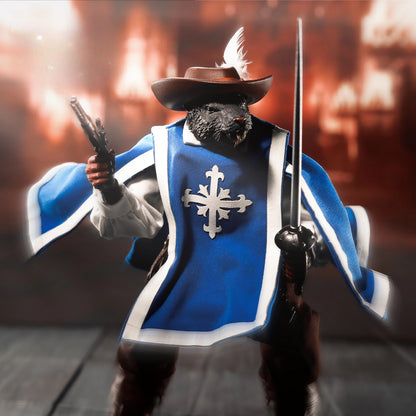 Replacement Cape for 1/12 Action Figure, Soft Goods Cloak for Rat King Musketeer