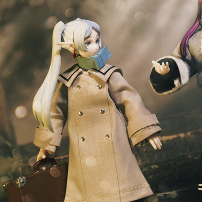 Replacement Winter Coat for 1/12 Action Figure, Soft Goods Outfit for Fern Frieren with Suitcase