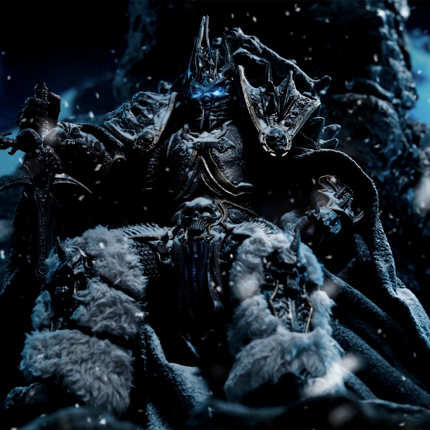 McFarlane Lich King Arthas Custom Cape – Premium Soft Goods Replacement Cloak for Elite Edition 7" Action Figure