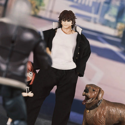 Replacement School Uniform Set for 1/12 Action Figure, Soft Goods Outfit for Baki Hanma