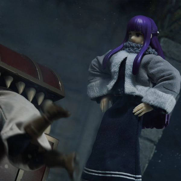 Replacement Winter Coat for 1/12 Action Figure, Soft Goods Outfit for Fern Frieren with Suitcase