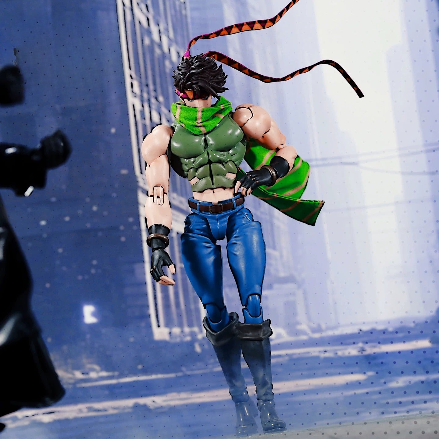 Replacement Scarf for 1/12 Action Figure, Soft Goods Headband for Joseph Joestar JoJo