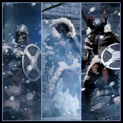 Replacement Cape Set for 1/12 Action Figure, Snow Damaged Cloak for Skeleton